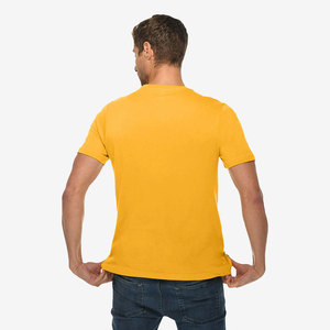 Factory Custom 95% Cotton 5% Spandex 180Gsm <b>Ring</b> Spun Combed Short Sleeve O-Neck T-Shirt Men Regular Fit Breathable T-Shirt - Product Image 3
