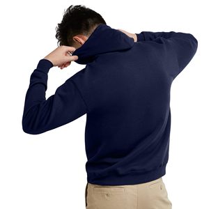 Sudadera con Capucha Azul Marino para Hombre, Sudadera con Capucha de Forro Polar de Manga Larga Personalizada de Alta Calidad, Sudadera con Capucha Extra Grande de Color Sólido para Hombre - Product Image 3
