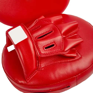 Protège-poignets en cuir sur mesure de haute qualité pour le kickboxing, coussinets de frappe professionnels incurvés pour l'entraînement de boxe, marque OEM - Product Image 2