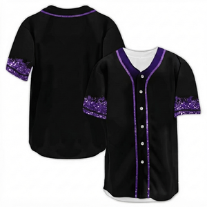 Maillot de baseball personnalisé avec numéros d'équipe, tie-dye, en maille, manches courtes, col en V, 100 % polyester respirant, impression numérique personnalisée - Product Image 1