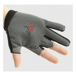 Gants de course sportifs d'extérieur avec logo personnalisé, tissu extensible en polyester, simili cuir, impression silicone, gants de cyclisme - Product Image 6