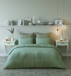 ชุดผ้าปูที่นอนสีเขียวหยกสไตล์โมเดิร์นมินิมอล – คอลเลกชันเครื่องนอนผ้าฝ้ายพรีเมียม เนื้อนุ่มและระบายอากาศได้ดี - Product Image 1