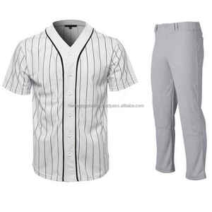 Uniformes de equipo de softbol de diseño personalizado OEM, juego de uniformes de béisbol de sarga de aparejos por sublimación de alta calidad - Product Image 1