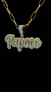 Pendentif personnalisé en diamant Hip Hop avec lettre cursive Papote, design tendance, personnalisé, en argent sterling, glacé, nom VVS D Moissanite IGI - Product Image 4