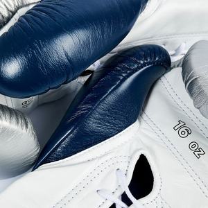 Guantes de Boxeo Profesionales Personalizados de Último Diseño, Color Morado y Negro, con Cordones, de Cuero y Marca Winning - Product Image 3