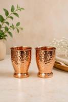 Tasse droite en cuivre, tasse à boire en métal avec couvercle, accessoire de cuisine et de bar moderne, lot de 2