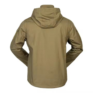 Veste Softshell Homme Prix Usine Vente en Gros Sur Mesure Respirante Col Montant Logo Frontal Streetwear Hiver Toile - Product Image 6