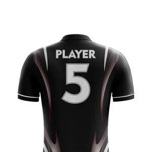Men's Black Sublimated <b>Soccer</b> Jersey & Shorts Set V-Neck Short Sleeve <b>Soccer</b> Team Uniform Breathable Quick Dry Athletic Wear - Product Image 5