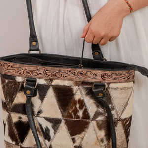 Women Hot Selling High Quality Designer Shoulder Bag Western Hand Tooled Floral Genuine Cowhide Luxury Leather Handbag - Product Image 6