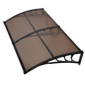 Tettoia per Porta d'Ingresso Esterna 38 X 78 Pollici con Staffa in Metallo e Drenaggio, Protezione da Pioggia, Neve e Sole - Product Image 1