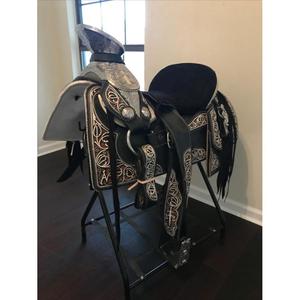 Gift Ideas Handicrafts Pure Leather Horse <b>Saddle</b> Black Color Real Buffalo Leather Customized Handmade Luxury English <b>Saddle</b> Wood - Product Image 1