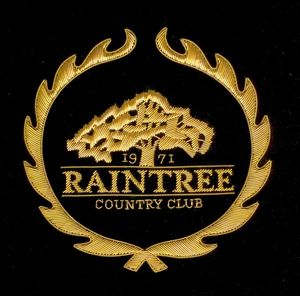 ตราสัญลักษณ์กอล์ฟแฮนด์เมด Bullion Wire Blazer Crest Raintree Country Club สำหรับงาน US Open Bethpage สีดำ - Product Image 1