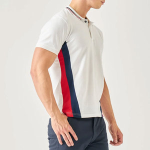 Chemises polo homme unies décontractées pour l'été, broderie personnalisée, séchage rapide, respirantes, 100% coton, vente flash - Product Image 2