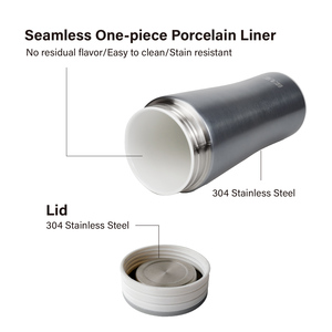 10Oz/300Ml Minimalist Stainless <b>Steel</b> Vacuum Insulated <b>Bottle</b> with Porcelain Liner Custom Logo Color Applicable for All - Product Image 2