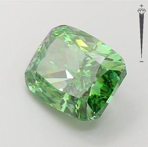 Diamante Cultivado en Laboratorio con Certificación IGI, Corte Cojín de 3.51 CT, Color Verde Intenso, Claridad VVS2, para Joyería, ROYAL GEMS - Product Image 4
