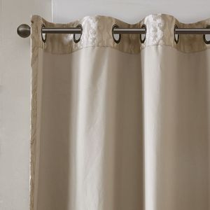 Jacquard damasco lavorato a maglia Total Blackout con occhiello pannello per tenda - Product Image 4