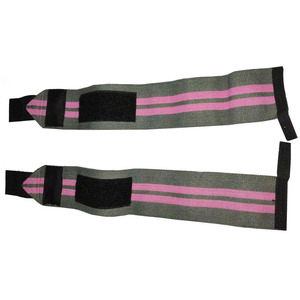 Adjustable Pink Striped Wrist Support Straps Hook Loop Closure for <b>Weight</b> Lifting Strength <b>Training</b> Unisex Breathable Palm Guard - Product Image 1