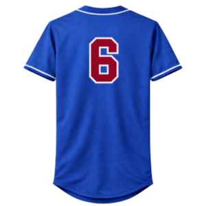 Camiseta de Béisbol Azul Rey Personalizada con Diseño de Botones, Nombre del Equipo y Número del Jugador Personalizados para Uniformes Deportivos Masculinos - Product Image 3