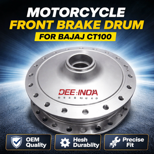 Motorcycle Front Brake Drum for Bajaj CT100 | <b>Wheel</b> Hub Drum Brake OEM <b>Replacement</b> Spare Part - Product Image 2