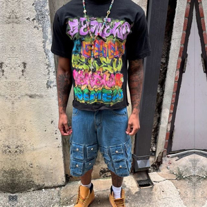 Camisetas de Hombre con Cuello Redondo, Estilo Urbano, Corte Cuadrado, 100% Algodón, Secado Rápido, Estampadas, Nueva Colección de Alta Calidad - Product Image 6