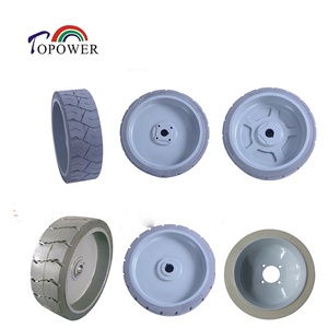 Pneu plein non marquant 15x5 pour roue de nacelle élévatrice à ciseaux AWP - Product Image 6