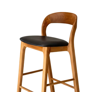 เก้าอี้บาร์ไม้สักคุณภาพพรีเมียม งานแฮนด์เมด ทนทาน เป็นมิตรกับสิ่งแวดล้อม รุ่น Xillo  ตกแต่งแบบธรรมชาติ สไตล์โมเดิร์น เหมาะสำหรับโรงแรม คาเฟ่ รีสอร์ท และโครงการต่างๆ - Product Image 2