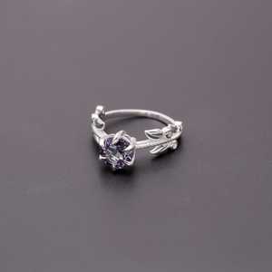 Anillo de Alejandrita que Cambia de Color, Plata de Ley 925, Certificado IGI, 2.00 Quilates, Estilo Vintage, Joyería con Piedras Preciosas, Regalo Romántico de Cumpleaños - Product Image 3