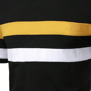 T-shirts pour hommes coupe ample couleur unie décontractés haute qualité 100% polyester anti-boulochage respirant séchage rapide commandes en gros différentes - Product Image 3