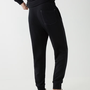 Pantalones Deportivos Negros de Algodón para Hombre, Cintura Elástica con Cordón, Estilo Casual con Bolsillos Laterales, para Otoño - Product Image 6