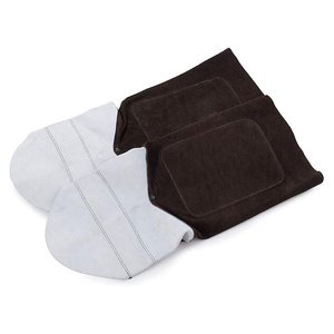 Guêtres de soudeur en cuir de vachette pleine fleur de qualité supérieure, résistantes à l'abrasion et à la chaleur, protection robuste des pieds pour vêtements de sécurité - Product Image 2