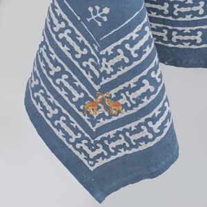 Nouvelle collection de nappes de table en coton indien imprimées à la main, écologiques, bleu Dabu, à motifs floraux, pour mariage - Product Image 5