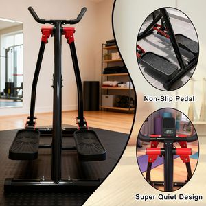 Foldable Air <b>Walking</b> Elliptical <b>Machine</b> Cardio Cross Trainer Glider for Full Body Low-Impact Exercise with LCD Display - Product Image 5