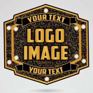 Cinturón de Campeonato de Lucha Libre Personalizado con Correa Negra, Placa Central Dorada de Cuatro Lados, Parches Numerados con Logotipo de Latón y Zinc - Product Image 3