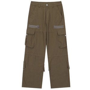 Men's Streetwear Multi-Pocket <b>Cargo</b> Pants Relaxed Fit Baggy Wide Leg Trousers Casual Tactical Techwear Hip Hop Utility Pants - Product Image 6