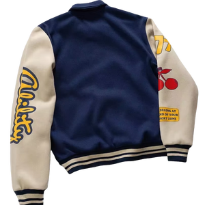 Blouson en cuir personnalisé pour homme, style universitaire, avec patch brodé, service d'échantillons OEM/ODM disponible en usine - Product Image 4