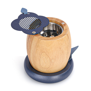 Acacia Wood Incense Holder Set <b>with</b> Metal Stand Flower Lid Portable Aromatherapy <b>Diffuser</b> for Home Decor - Product Image 3