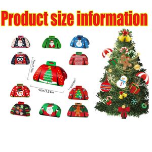 24 pezzi scatole di caramelle natalizie assortite 3D brutto maglione Design scatole di carta per biscotti per feste di Natale - Product Image 2