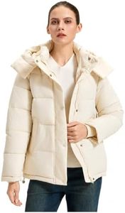 Chaqueta de Invierno Impermeable para Mujer, Acolchada, con Capucha, Gruesa, Resistente al Viento, Cálida, Color Crema, Ropa de Invierno para Mujer, OEM - Product Image 2