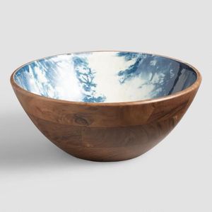 Tazón de Ensalada de Madera Esmaltada Hecho a Mano para Servir Aperitivos, Personalizado, Único, Elegante, Clásico, con Impresión de Logotipo Disponible - Product Image 4