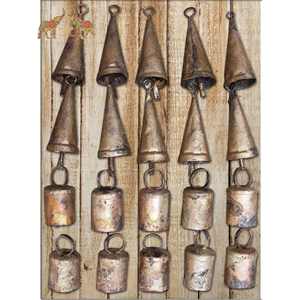 Hot Sale Antique Style Rustic Iron Tin Bell Decorative Accent with Smooth Finish for Seasonal Holiday and Festival Decorations - Product Image 3