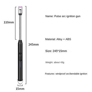 Business Gift Custom Logo Dericsson Wholesale <b>Windproof</b> 360 Degree Free Rotation Rechargeable Electric Arc Kitchen BBQ <b>Lighter</b> - Product Image 5