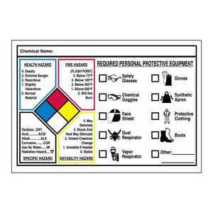 Etiquetas de Seguridad Brady Write-On NFPA, Duraderas, de PP Mate, Autoadhesivas, para Equipos Industriales Químicos - Product Image 3