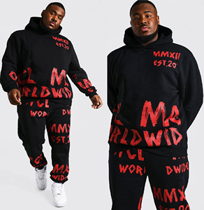 ชุดวอร์มมีฮู้ดสำหรับผู้ชาย,ชุดวอร์มโอเวอร์ไซส์เสื้อกันหนาวผ้าหนาดีไซเนอร์ผ้าหนามากกว่าไซส์ใหญ่พิเศษสำหรับฤดูใบไม้ร่วงฤดูหนาวขายส่ง - Product Image 1