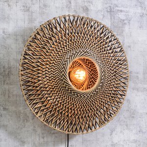 Lámpara de pared artesanal de bambú, aplique de pared premium, luz de lectura para dormitorio o sala de estar - Product Image 2