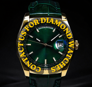 Nuevo Reloj Mecánico de Lujo para Hombre con Esfera Redonda Verde y Fecha Automática, Resistente al Agua, con Correa de Cuero Personalizada - Product Image 2