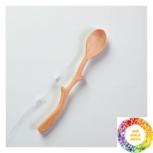 Cuchara de Madera en Forma de Rama, Regalo de Navidad, Utensilio de Cocina Rústico Hecho a Mano para Fiestas Navideñas, Regalos para el Árbol de Navidad - Product Image 2