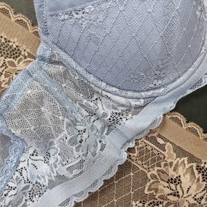 Bande de dentelle florale extensible 23 cm en Spandex/Nylon tricoté chaîne, tissu léger de soutien pour bande de soutien-gorge, lingerie, robes, mariages - Product Image 2