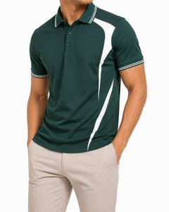 Chemise Piqué Homme Personnalisable à Manches Courtes – Tissu Respirant Tricoté Couleur Unie Polyester/Coton 220g – ODM Faible MOQ - Product Image 1