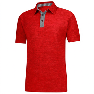 เสื้อโปโลแขนสั้นสีน้ำเงินกรมท่าสำหรับผู้ชาย ผ้าฝ้าย 100% ระบายอากาศได้ดี ดีไซน์เรียบง่าย สวมใส่สบาย ทรงปกติ - Product Image 4