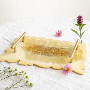 Bandeja de Servir Moderna de Resina Hecha a Mano, Duradera, con Diseño Decorativo, Personalizable para Ramadán, Bodas y Eventos Empresariales - Product Image 4